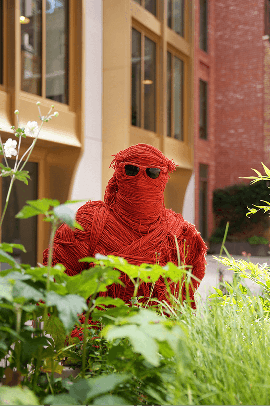 Fred in a courtyard garden at MAD//Fest 2026