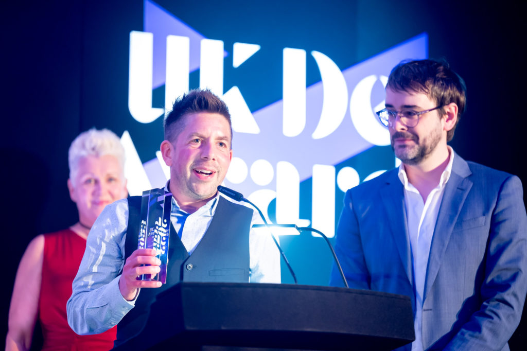 Tom Wake collects UK Dev Award