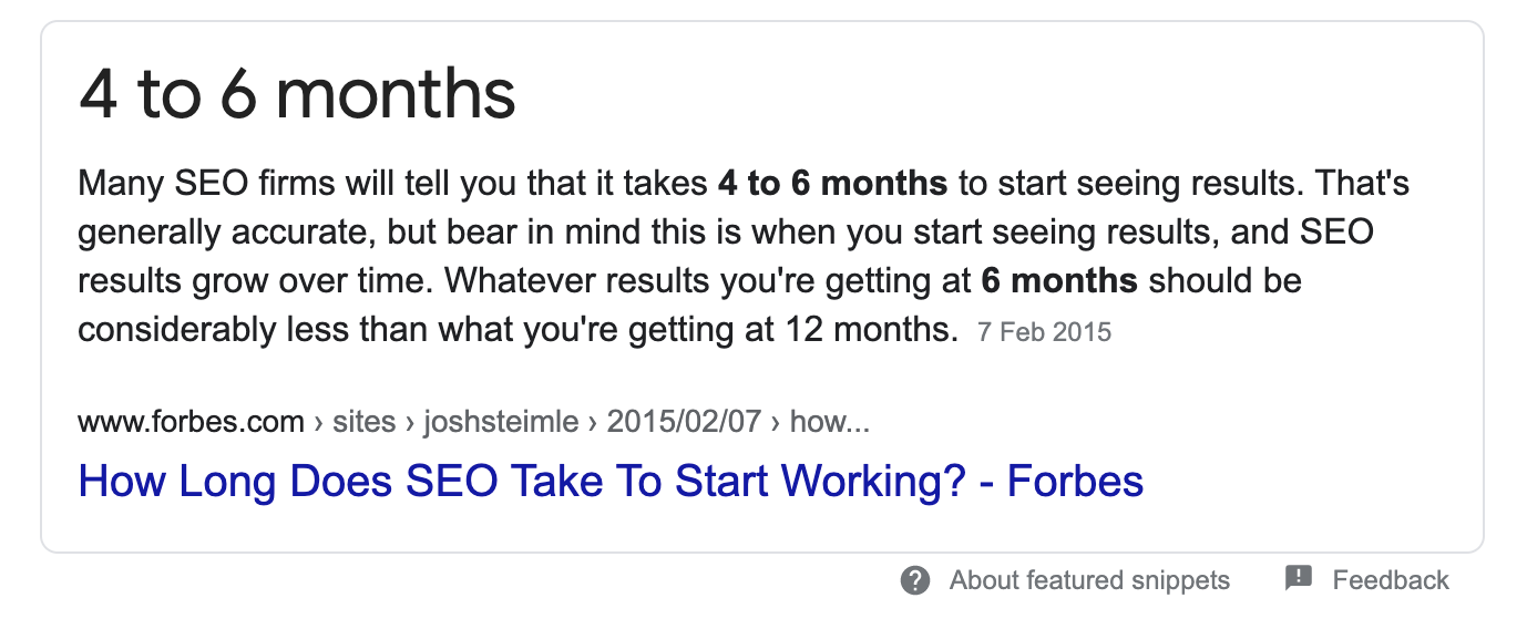 How Long Does SEO Take