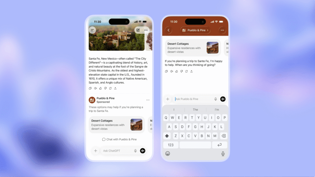 Example of conversational AI ad