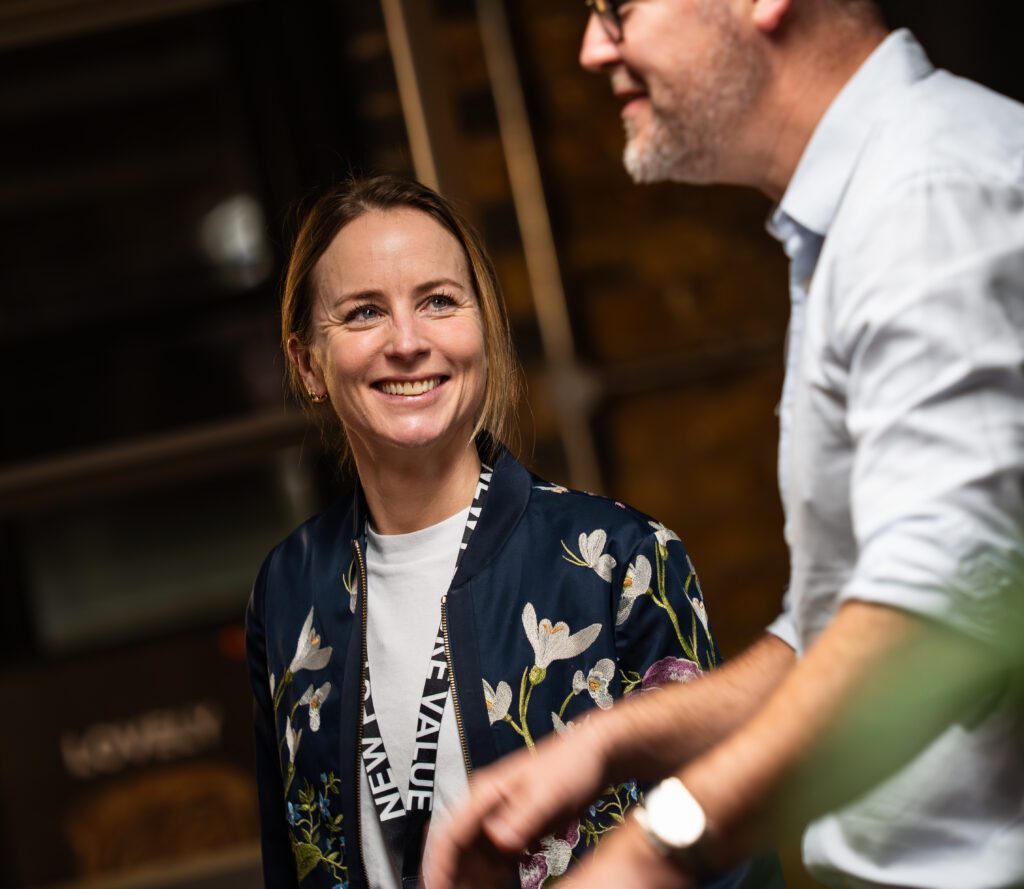 Hannah and Andy at the GEO event at StrategiQ offices
