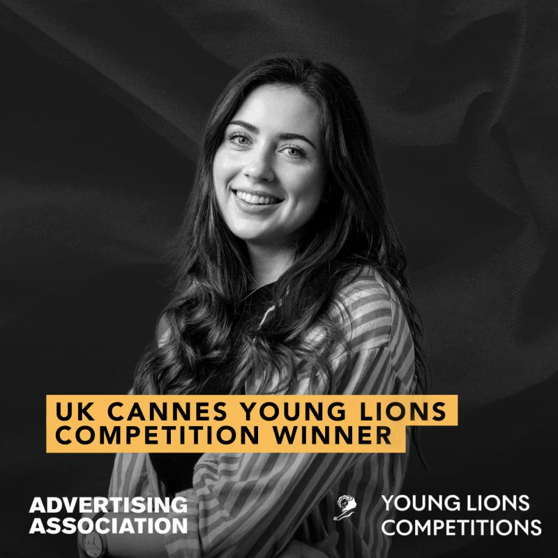 Olivia Phillips UK Cannes Young Lions competition winner banner