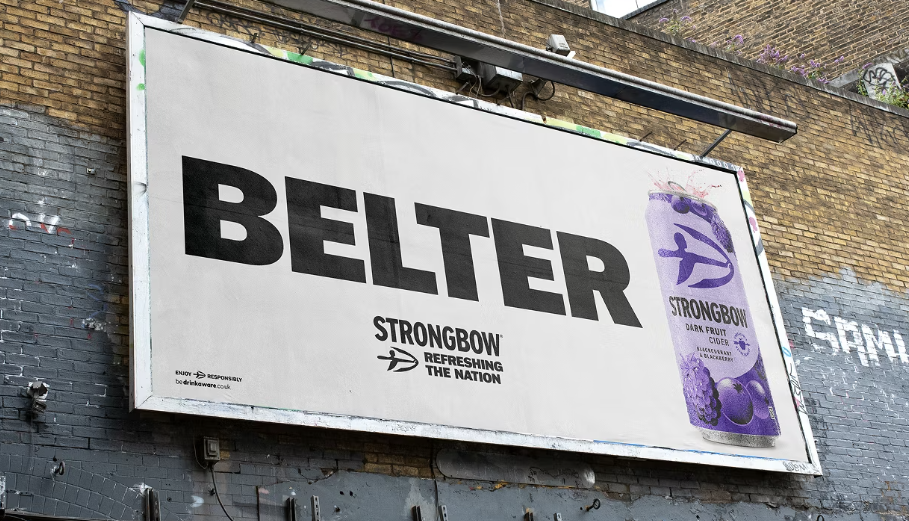 Billboard from Strongbow's ad campaign