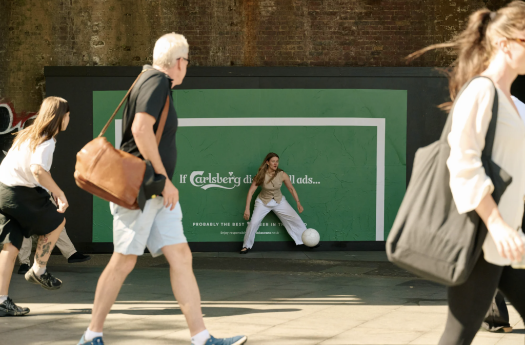 Carlsberg goal posters in the wild