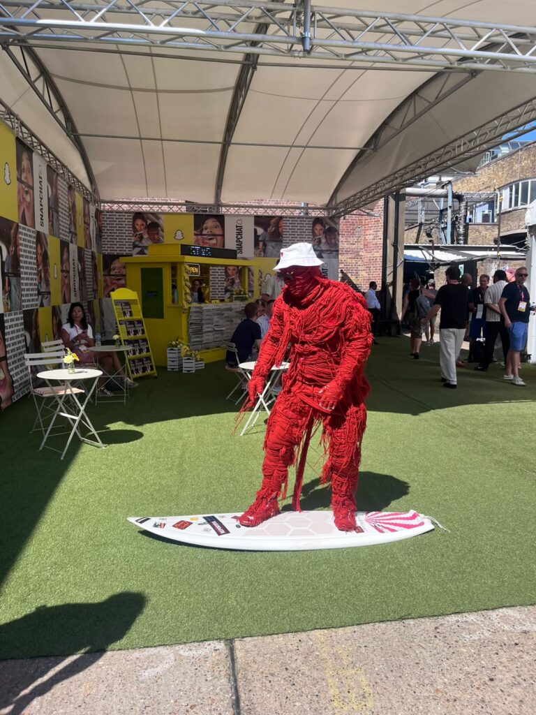 Fred on a surf board