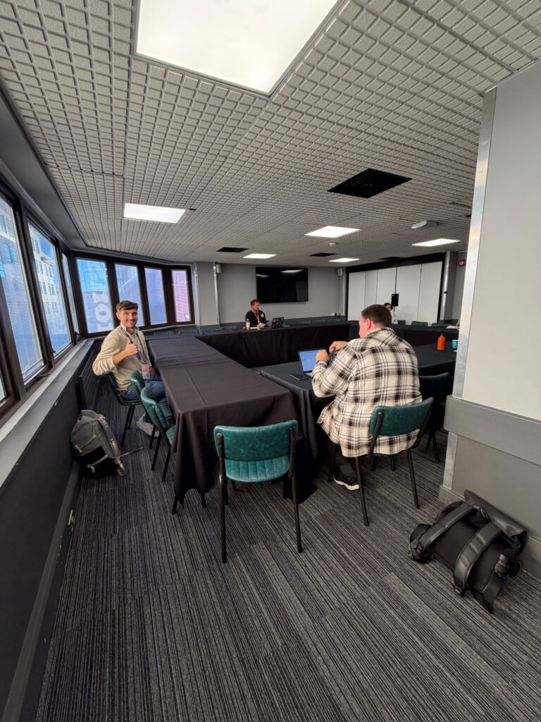 Nathan getting ready for the Heads of SEO roundtable at BrightonSEO