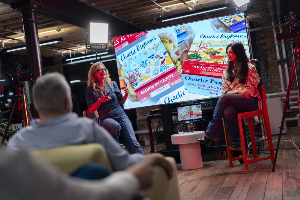 Olivia and Kerry speaking at the challenger brand event