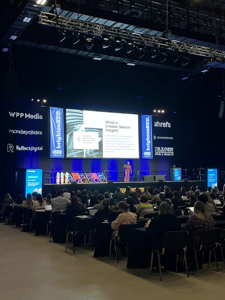 The main stage at BrightonSEO 2026
