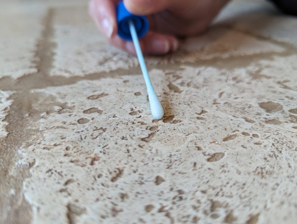 Swab close up, Limestone, Kitchen 5