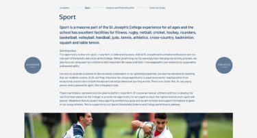 St Jos sport page