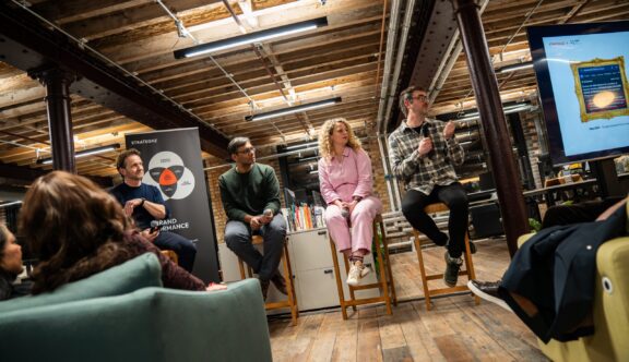 Speakers at the GTA GEO event at the StrategiQ offices