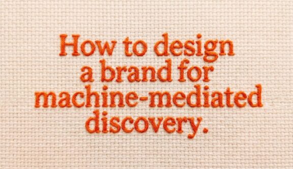 Words stiched in red thread: How to design a brand for machine-mediated discovery