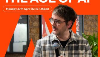 Visibility in the age of AI webinar banner picturing James Bavington
