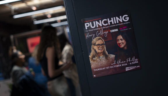A poster of the event for challenger brands: Punching