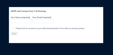 GDPR with Contact Form 7 and Flamingo||||
